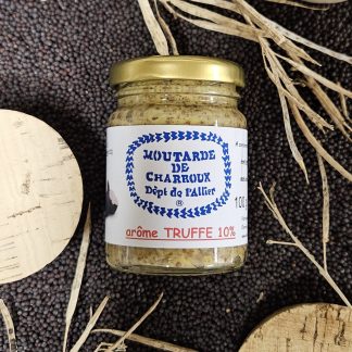 Moutarde arôme  au jus de truffe 100g pot verre