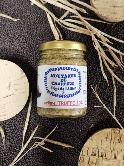 Moutarde arôme  au jus de truffe 100g pot verre
